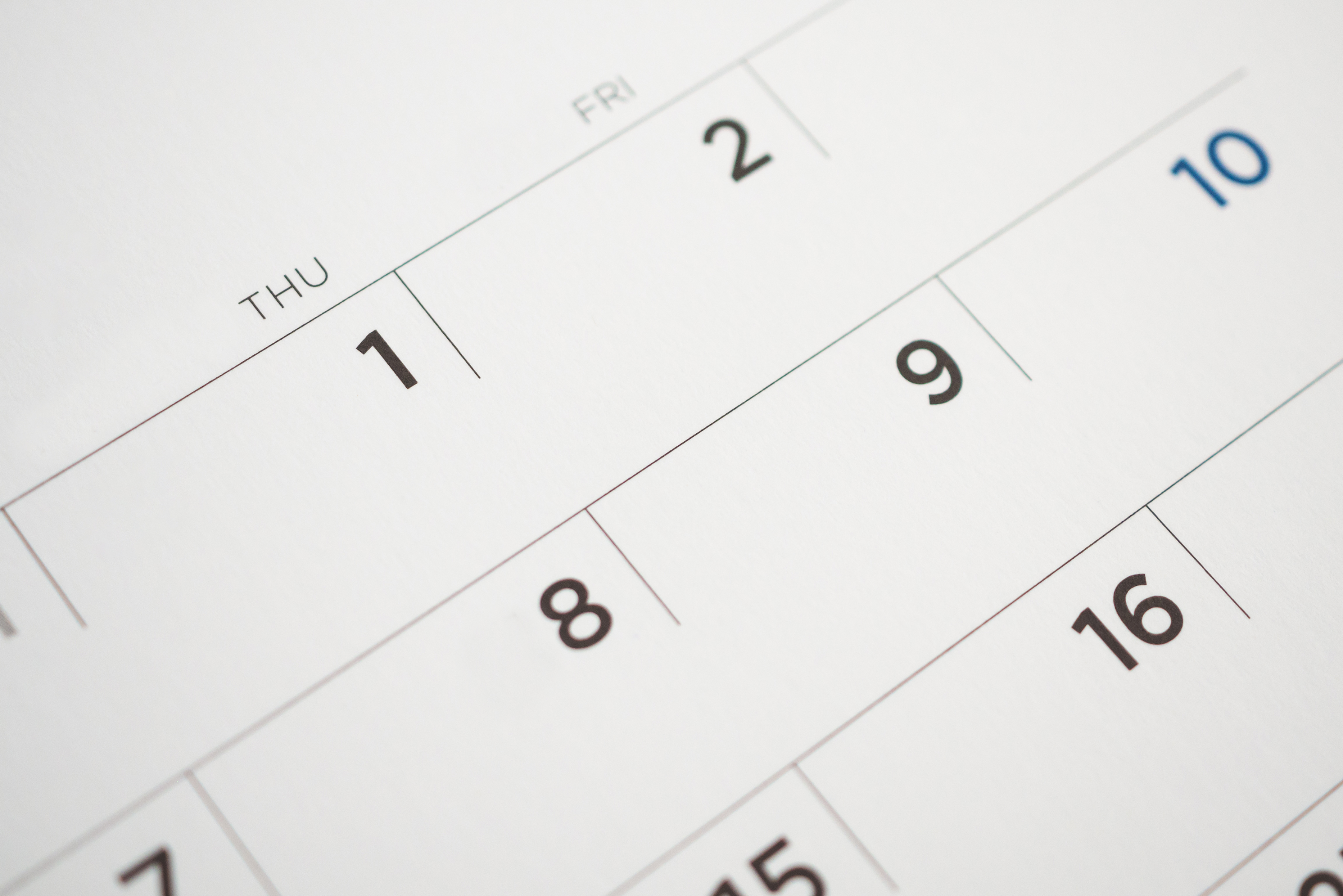 Calendar of Events